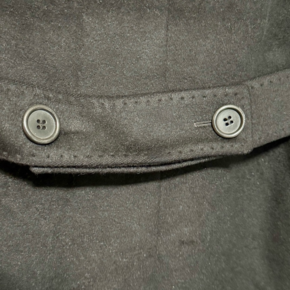 MAX MARA 100% Virgin Wool Made In Italy Double Breasted Black Pea Coat Size 2 - Picture 14 of 14